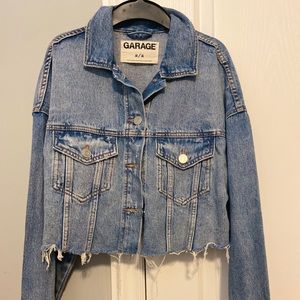 GARAGE cropped denim jacket